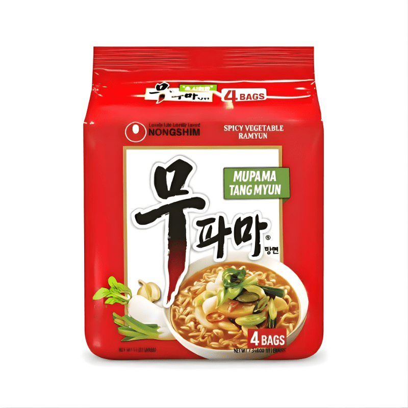 [NONGSHIM] Spicy Vegetable Ramyun 4 Packs - 17.2oz - A&E Foodstore