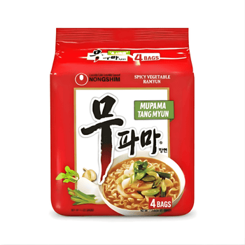[NONGSHIM] Spicy Vegetable Ramyun 4 Packs - 17.2oz - A&E Foodstore