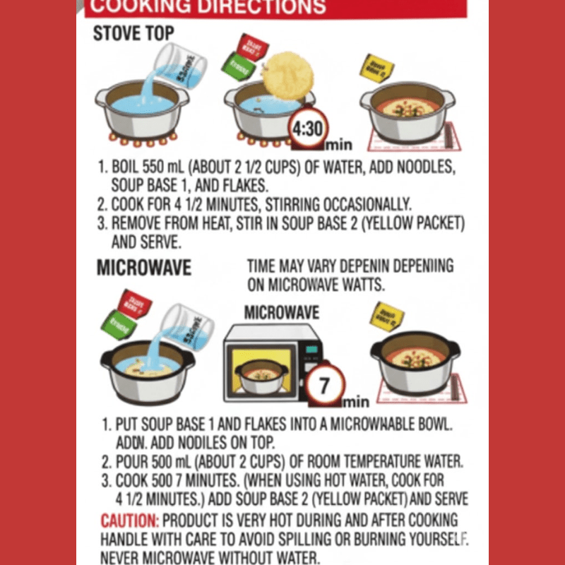 [NONGSHIM] Spicy Vegetable Ramyun 4 Packs - 17.2oz - A&E Foodstore