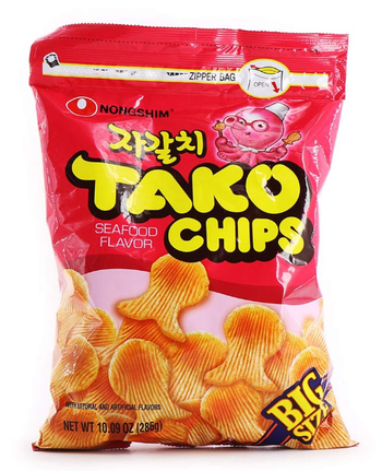 Nongshim Tako Chips, Seafood Flavor Jumbo Size 286 g - A&E Foodstore