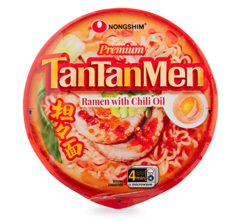 Nongshim Tantanmen Premium Noodle Soup Bowl, Ramen w/ Chili Oil - A&E Foodstore