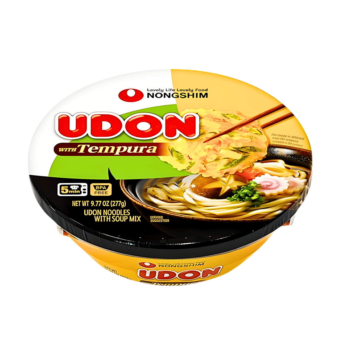 [NONGSHIM] Udon With Tempura(Pack of 4) - 9.77oz - A&E Foodstore