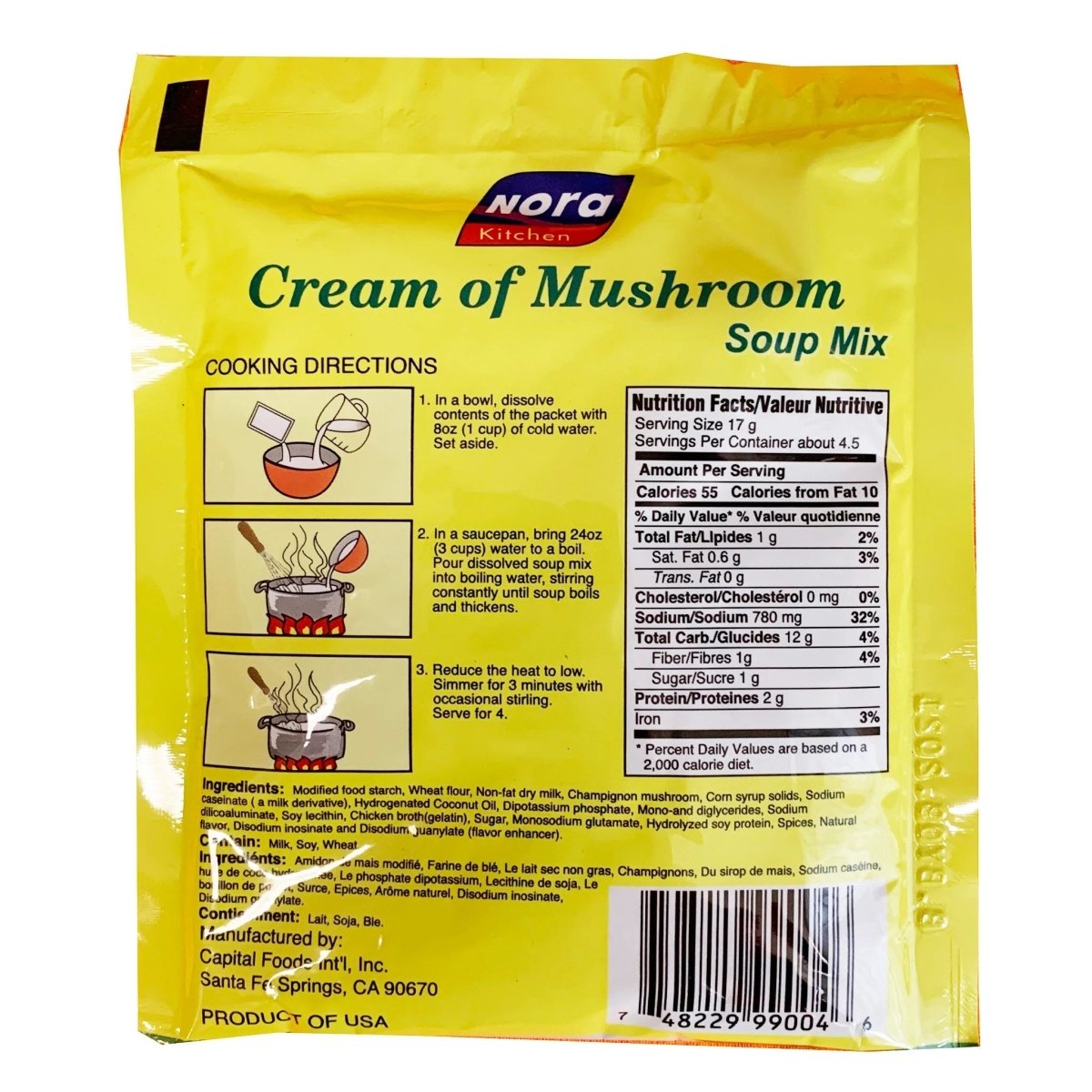 Nora Kitchen Cream Of Mushroom 2.68oz - A&E Foodstore