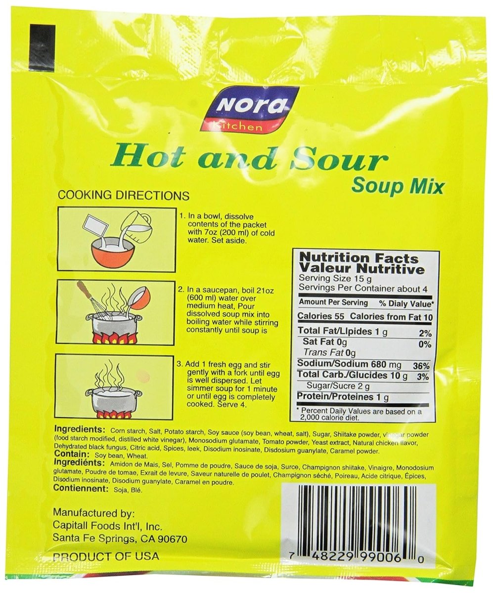 Nora Kitchen Hot And Sour Soup Mix 2.12oz - A&E Foodstore