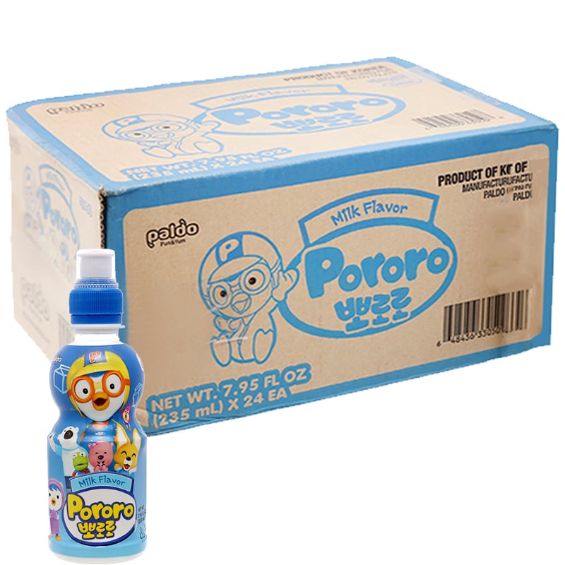 Paldo Pororo Milk Flavor Drink 7.95 oz