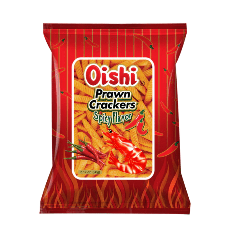 Oishi Prawn Crackers Spicy Flavor 90g - A&E Foodstore