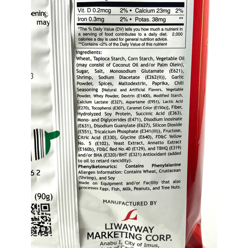 Oishi Prawn Crackers Spicy Flavor 90g - A&E Foodstore