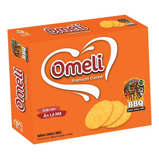 Omeli BBQ Flavor Cracker 288g | Banh Quy BBQ – A&E Foodstore