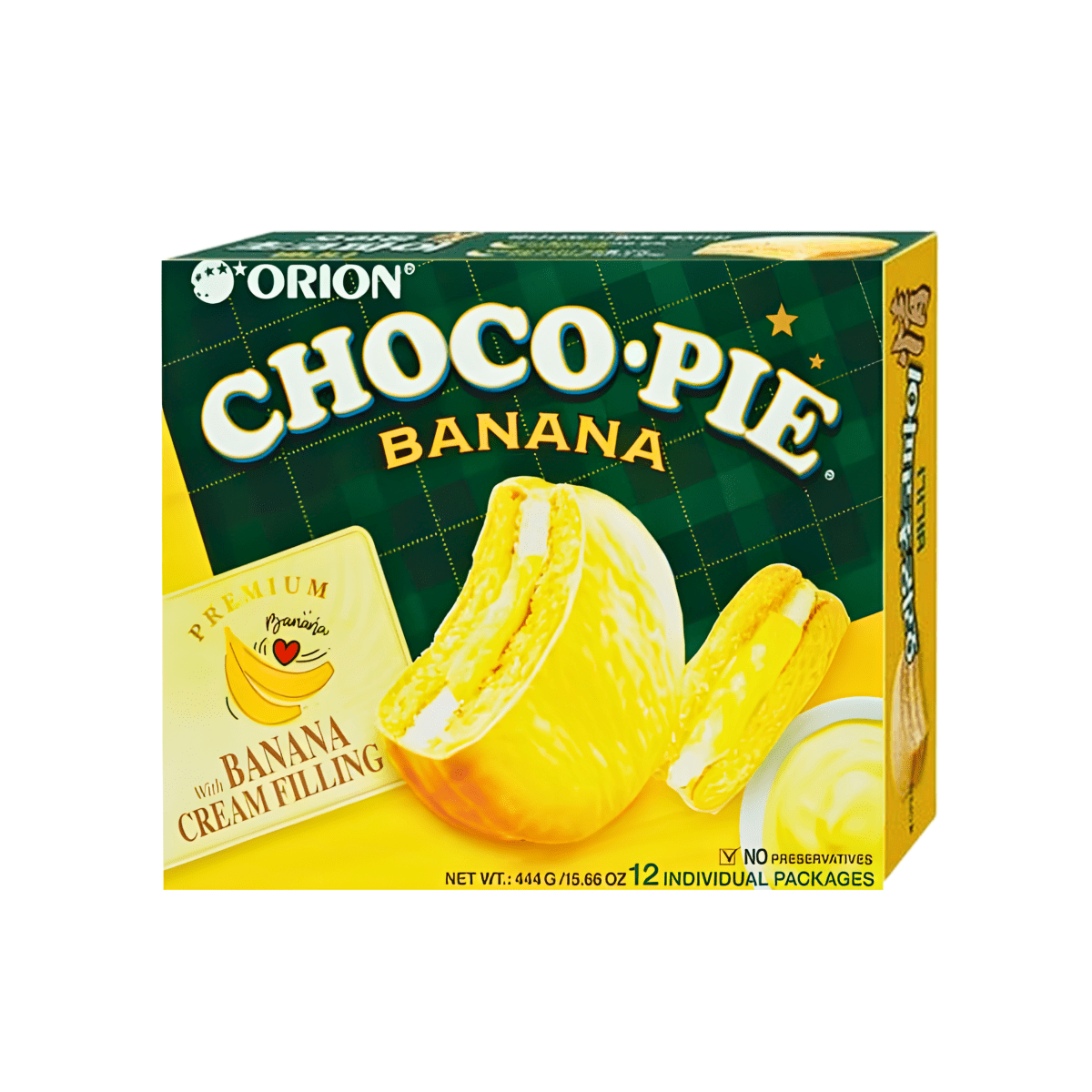 Orion Choco Pie Banana Flavor 15.66 oz - A&E Foodstore