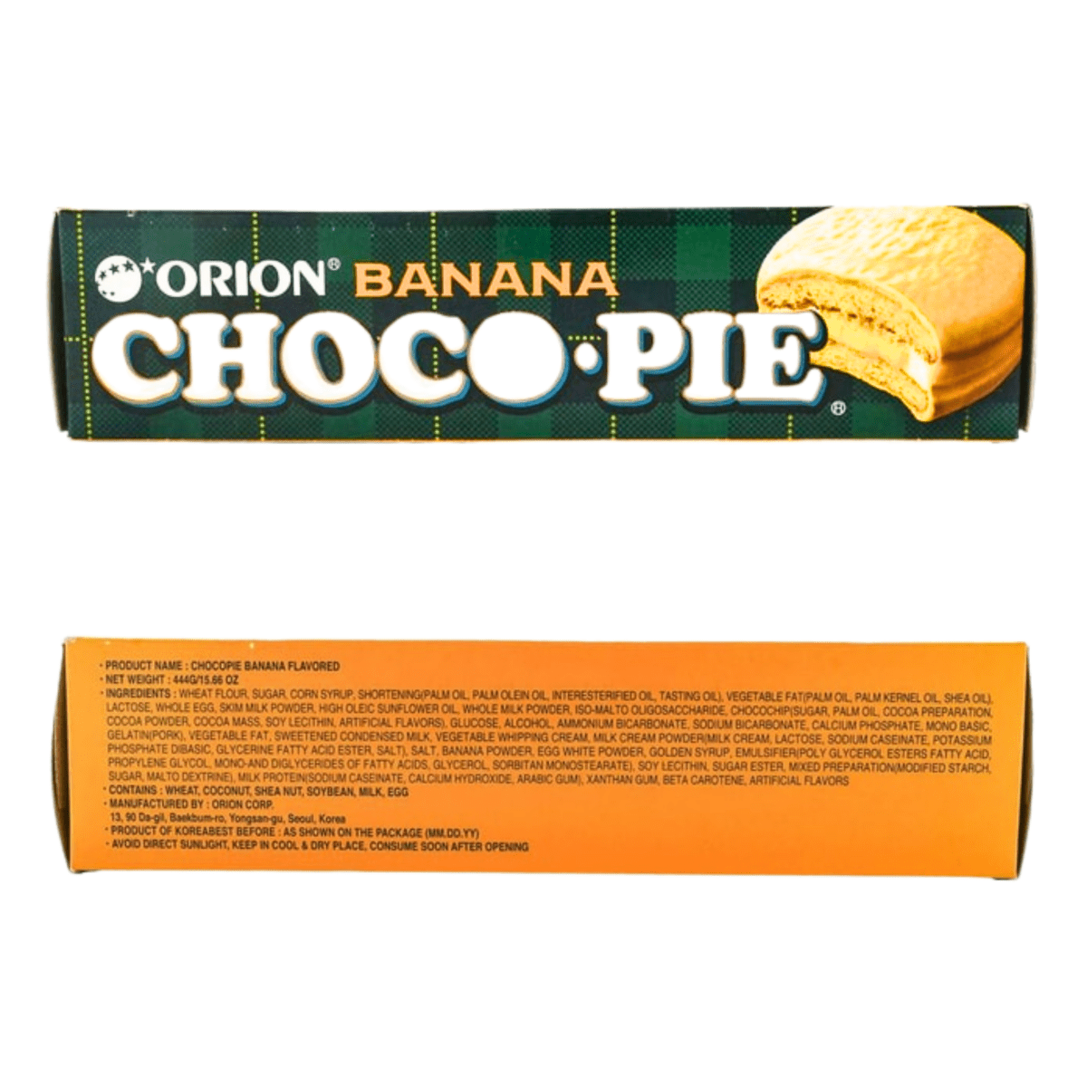 Orion Choco Pie Banana Flavor 15.66 oz - A&E Foodstore
