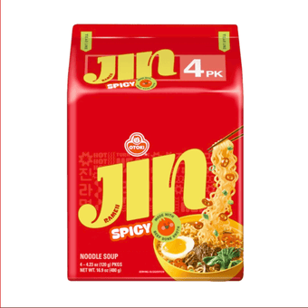 [Ottogi] Jin Ramen Spicy - 4 X 120 g