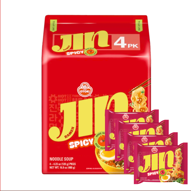 [OTOKI] Jin Ramen Spicy 4 Packs - 16.9oz - A&E Foodstore