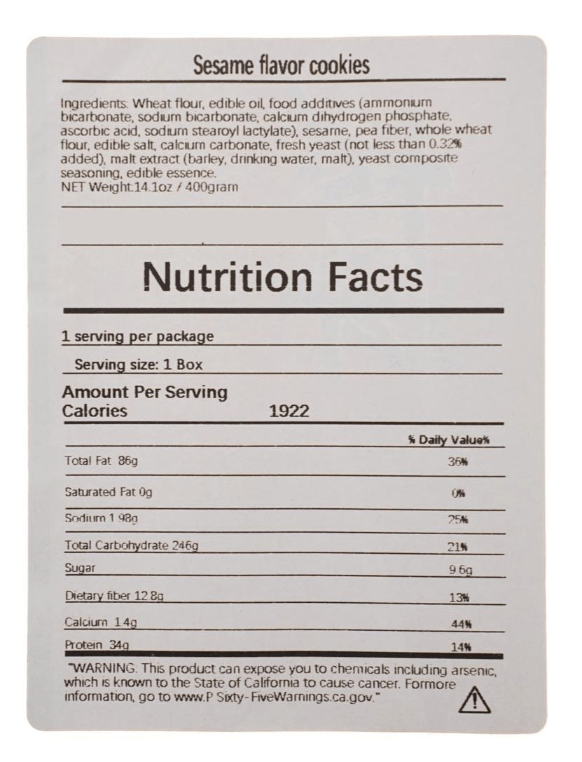 Pacific Sesame Crackers 400g - A&E Foodstore