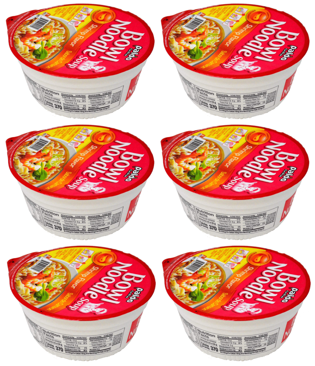 Paldo Fun & Yum Instant Cup Noodle Soup Bowl with Seafood Shrimp Flavored Broth - A&E Foodstore