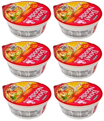 Paldo Fun & Yum Instant Cup Noodle Soup Bowl with Seafood Shrimp Flavored Broth - A&E Foodstore