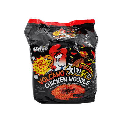 PALDO FUN & YUM Volcano Hot & Spicy Chicken Flavored Instant Ramen - A&E Foodstore