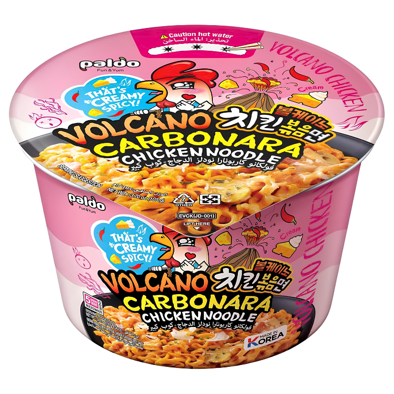 [Paldo] Volcano Carbonara Noodle - 105g - A&E Foodstore