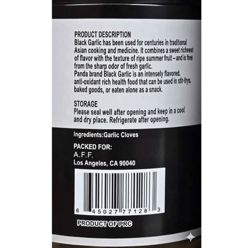 Panda Black Garlic Bulb 250g - A&E Foodstore