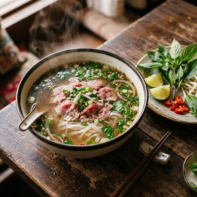 Phở Bò Combo - Vietnamese Beef Pho Kit + Drink - A&E Foodstore