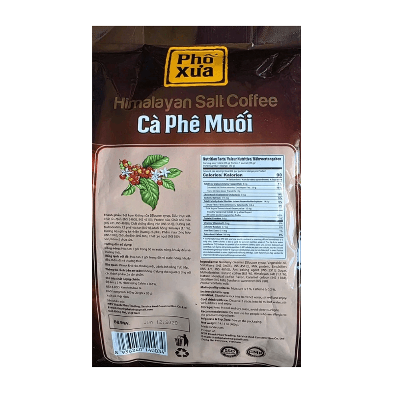 [Pho Xua] Himalayan Salt Coffee 4 in 1 – 14.11 oz - A&E Foodstore