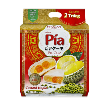 [PHUC AN] Pia Cake 2 SaltedEgg (MungBean, Durian) - 21 oz - A&E Foodstore