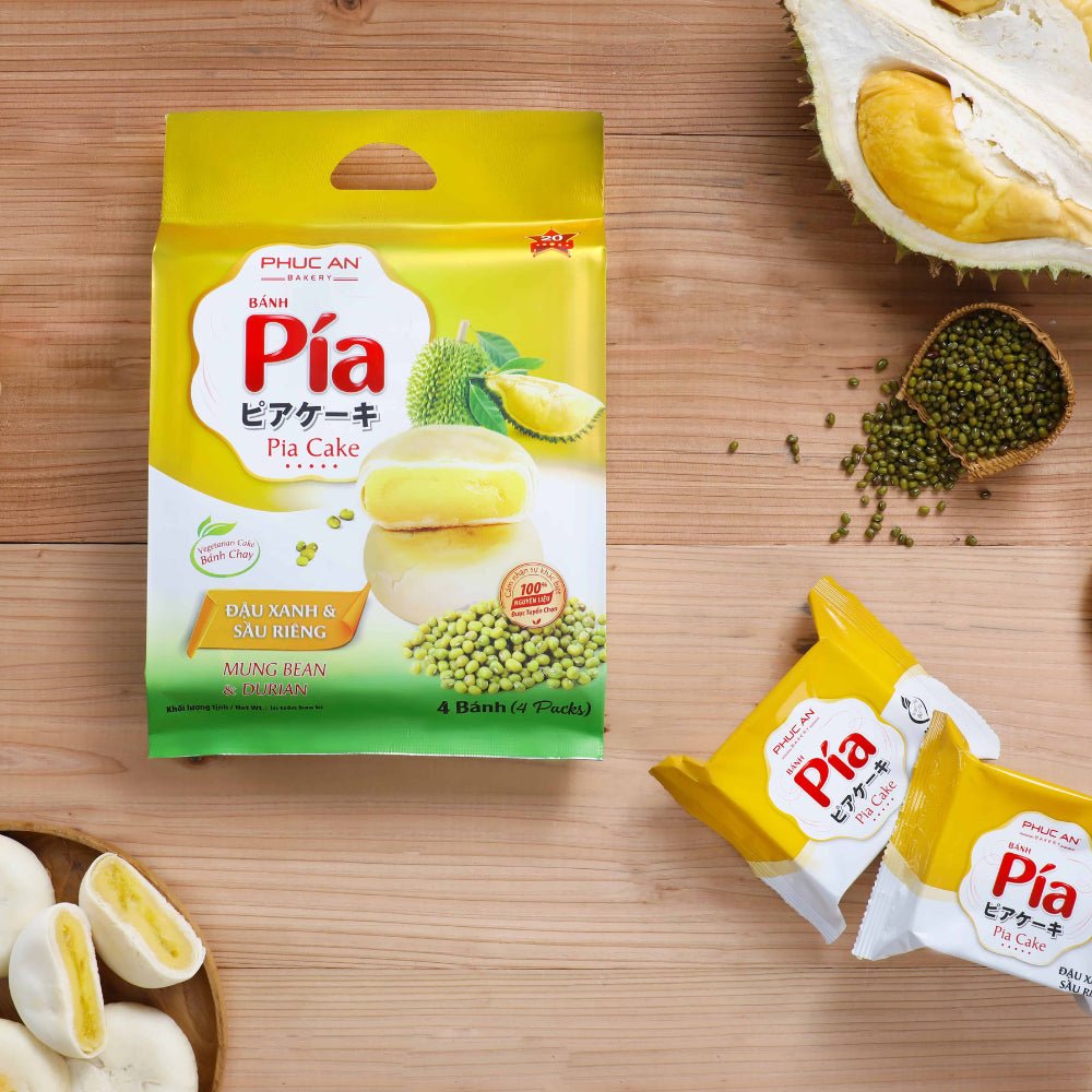 [PHUC AN] Pia Cake Mix (Mung - Durian - Vegetarian) - 14 oz - A&E Foodstore