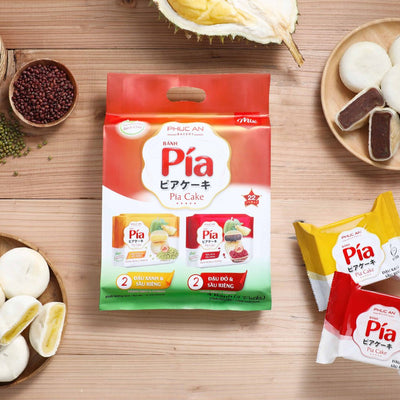 [PHUC AN] Pia Cake Mix (Mung - Red - Durian - Veggie) - 14 oz - A&E Foodstore