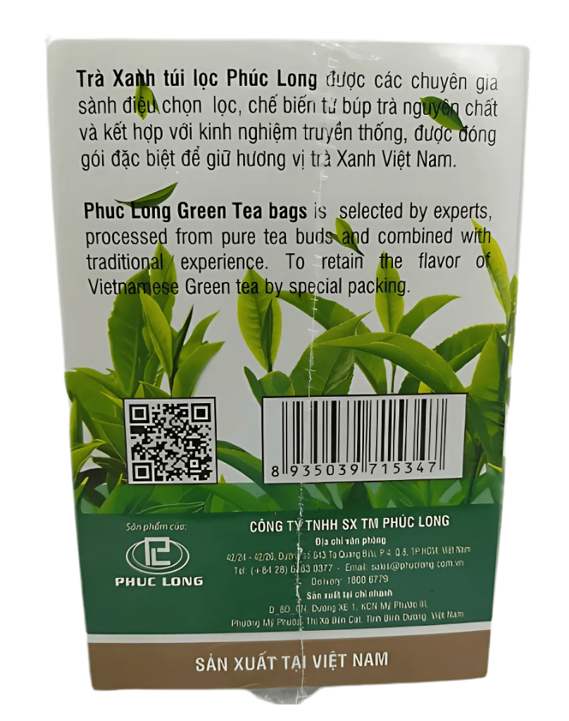 Phuc Long Green Tea 1.76oz - A&E Foodstore