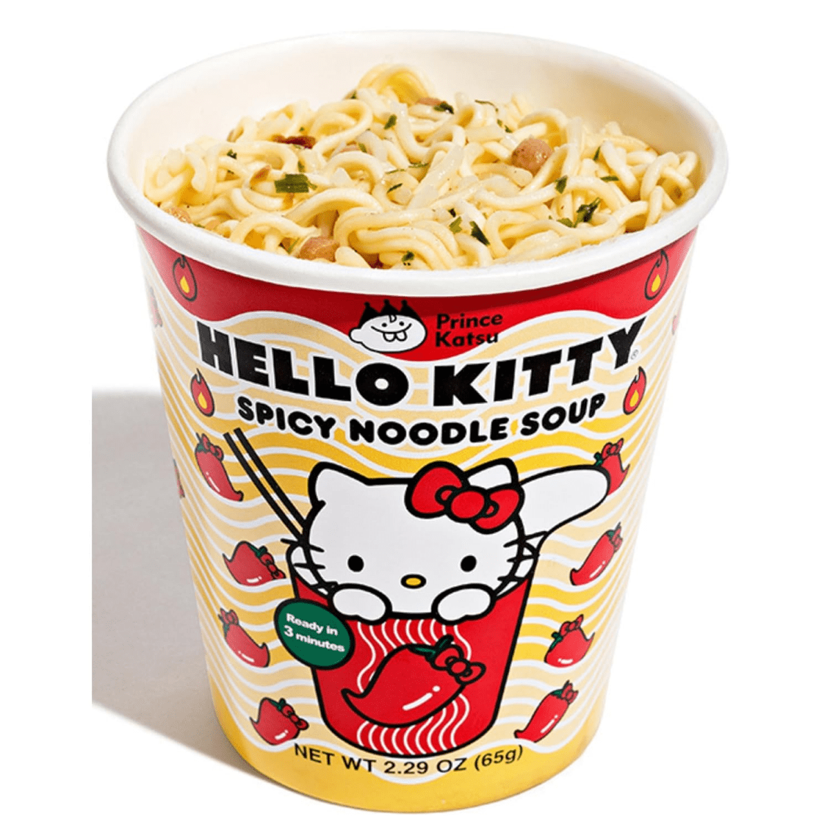 Prince Katsu Hello Kitty Instant Ramen Noodle Cup Spicy Flavor - A&E Foodstore