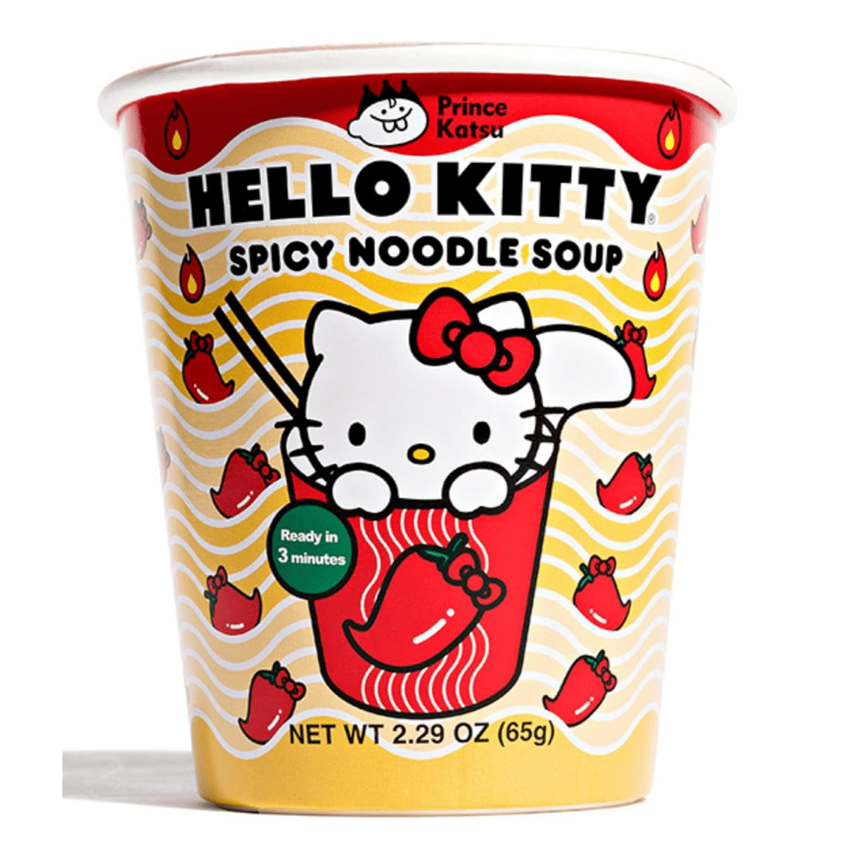 Prince Katsu Hello Kitty Instant Ramen Noodle Cup Spicy Flavor - A&E Foodstore
