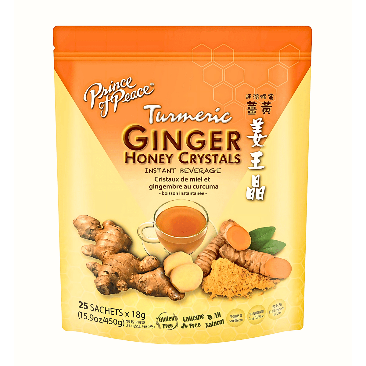 Prince of Peace Ginger Honey Turmeric Crystals 450g - A&E Foodstore