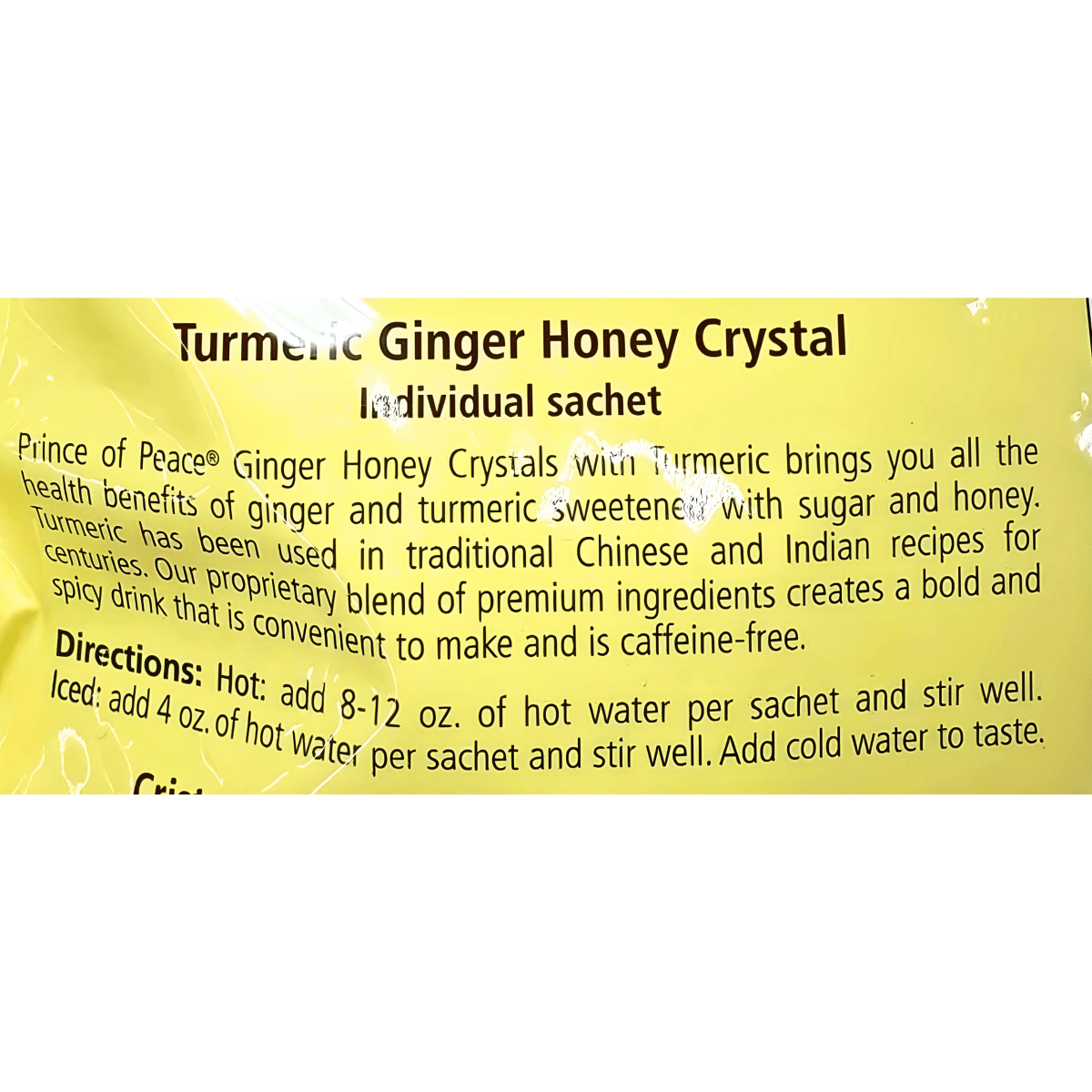 Prince of Peace Ginger Honey Turmeric Crystals 450g - A&E Foodstore