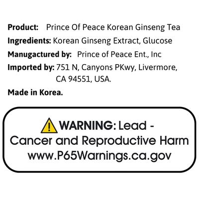 Prince Of Peace Korean Ginseng Tea 7oz - A&E Foodstore