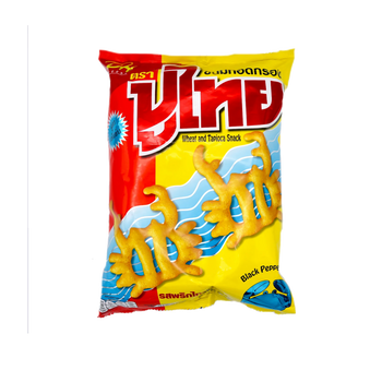 Pu - Thai Wheat and Tapioca Crispy Snack Black Pepper Flavour 55g - A&E Foodstore