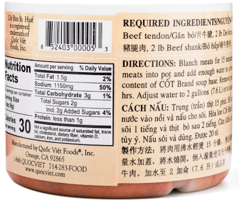 Quoc Viet Soup Base, Hue Style Beef Flavor 10oz - A&E Foodstore