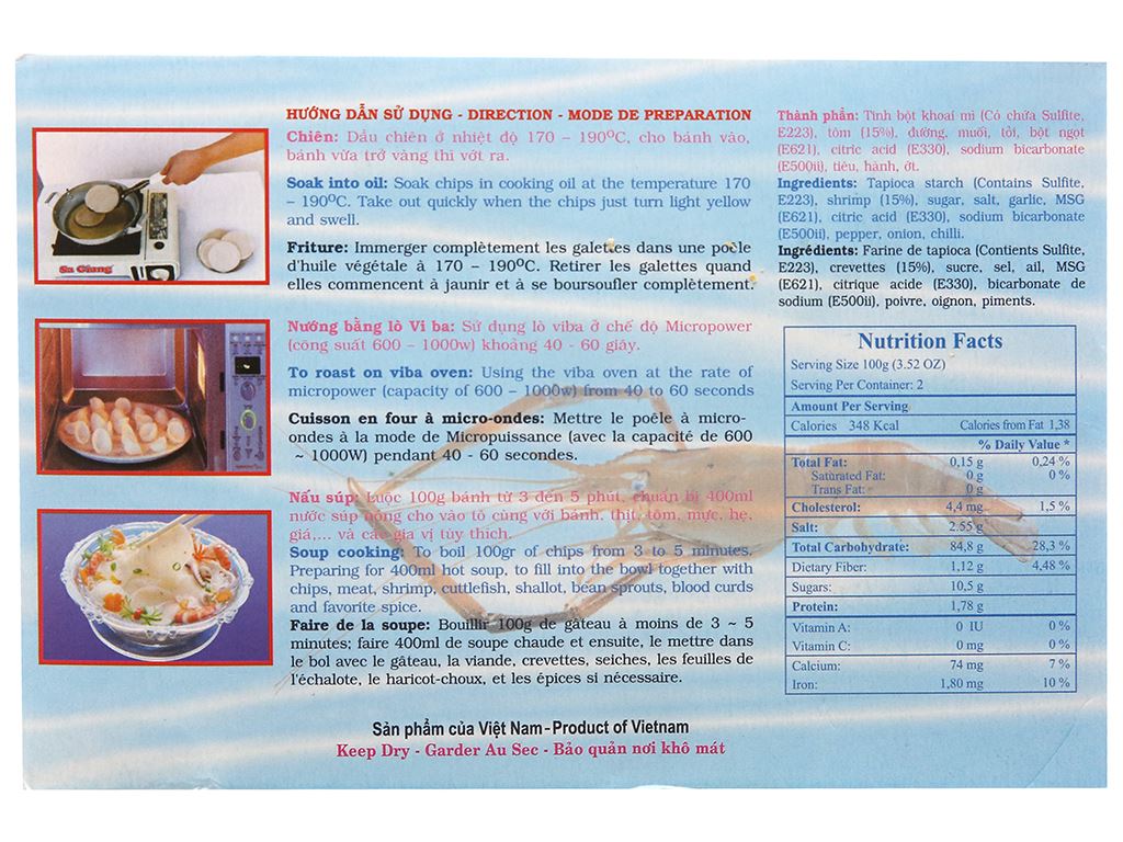 Sa Giang Shrimp Crackers in Box 200g - A&E Foodstore