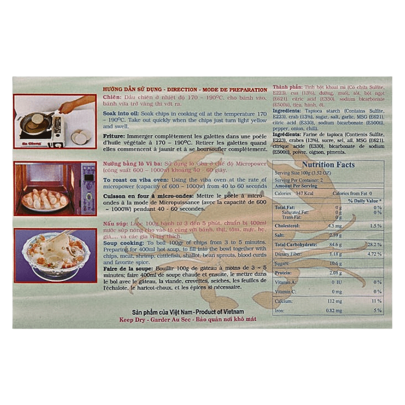 Sa Giang Special Crab Crackers in Box 200g - A&E Foodstore