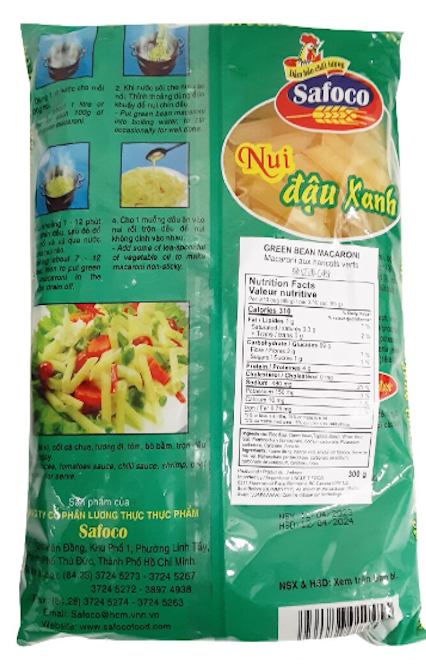 Safoco Green Bean Macaroni (300g) - A&E Foodstore
