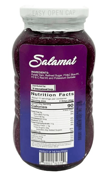 Salamat Sweet Purple Yam - Ube Halaya 12oz - A&E Foodstore