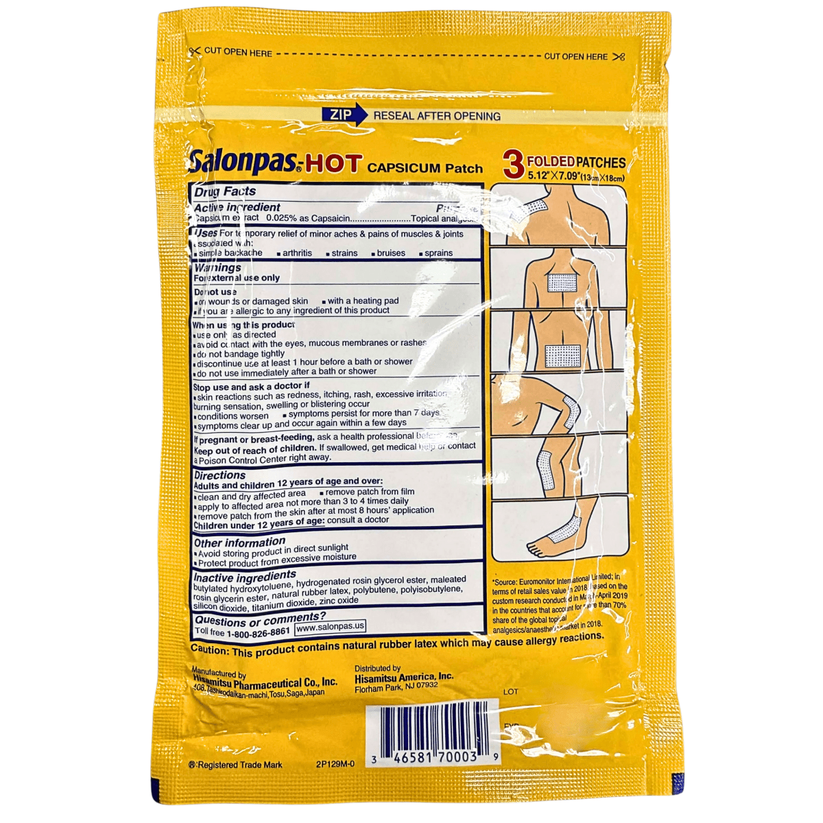 Salonpas Hot Capsicum Patch - A&E Foodstore
