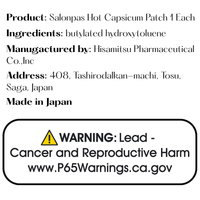 Salonpas Hot Capsicum Patch - A&E Foodstore