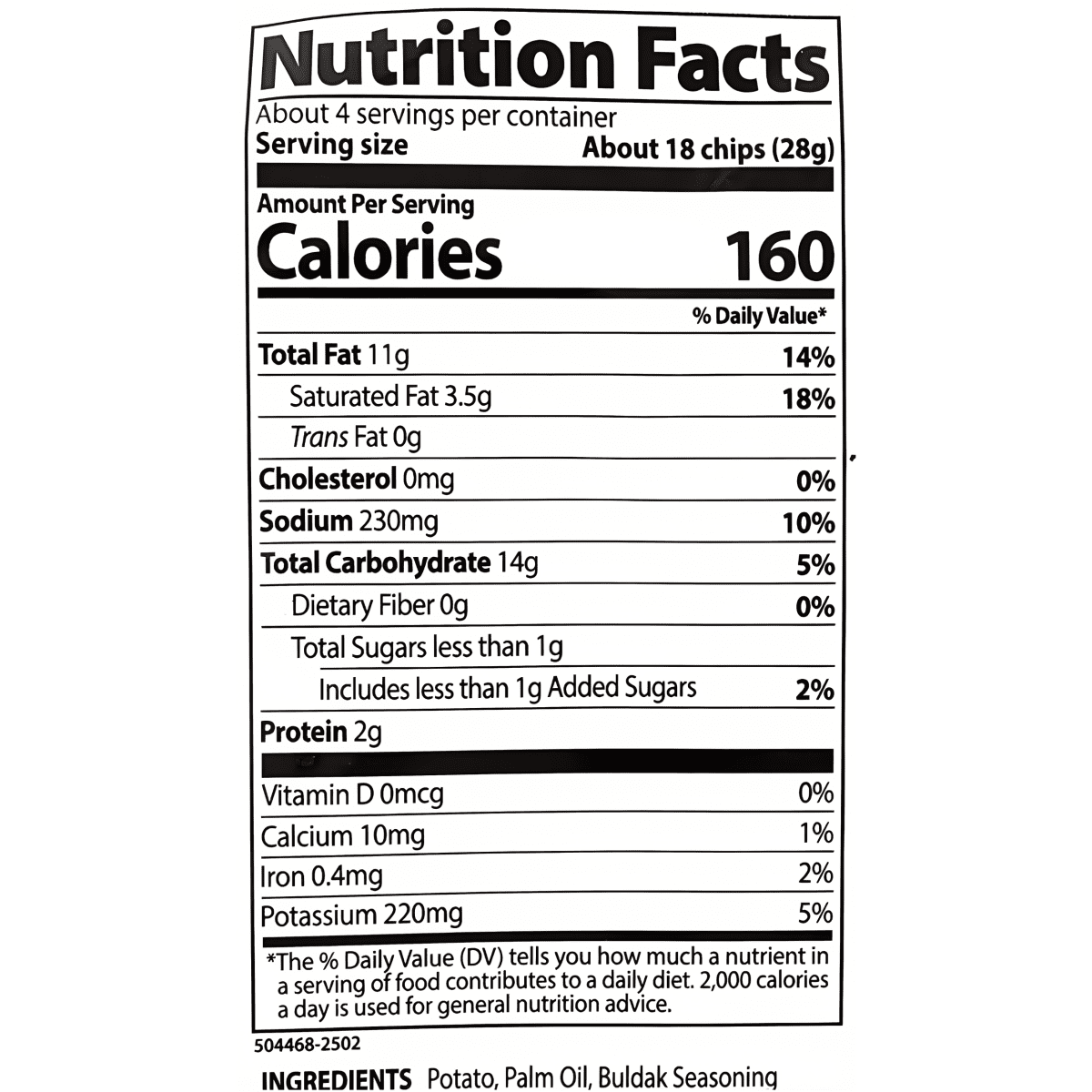 [SAMYANG] Buldak Original Potato Chips - 4.23oz - A&E Foodstore