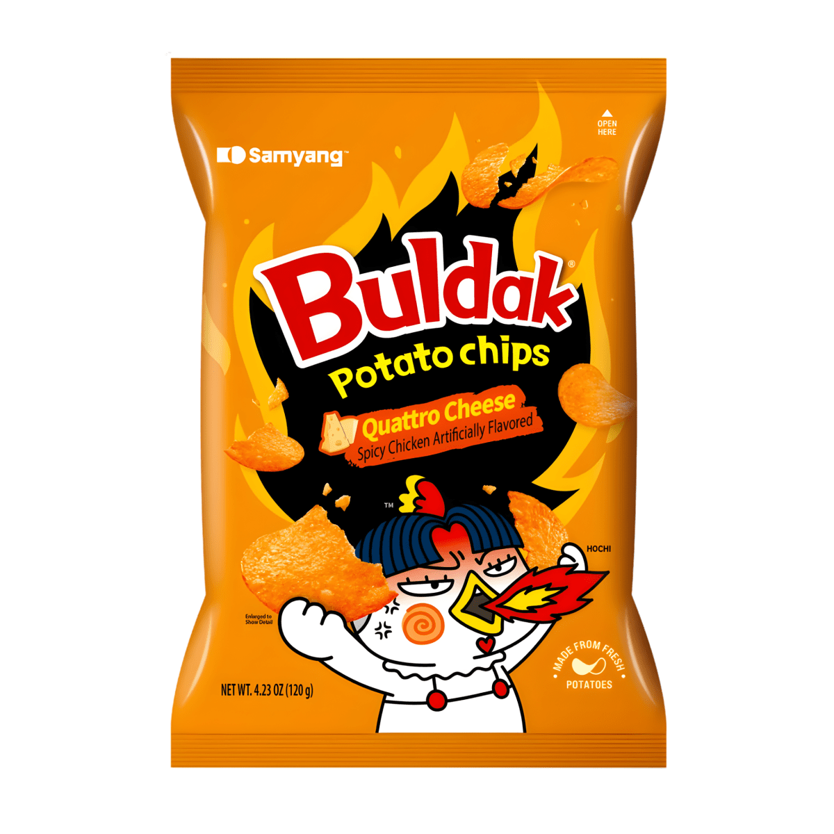 [SAMYANG] Buldak Potato Chips Quattro Cheese - 4.23oz - A&E Foodstore