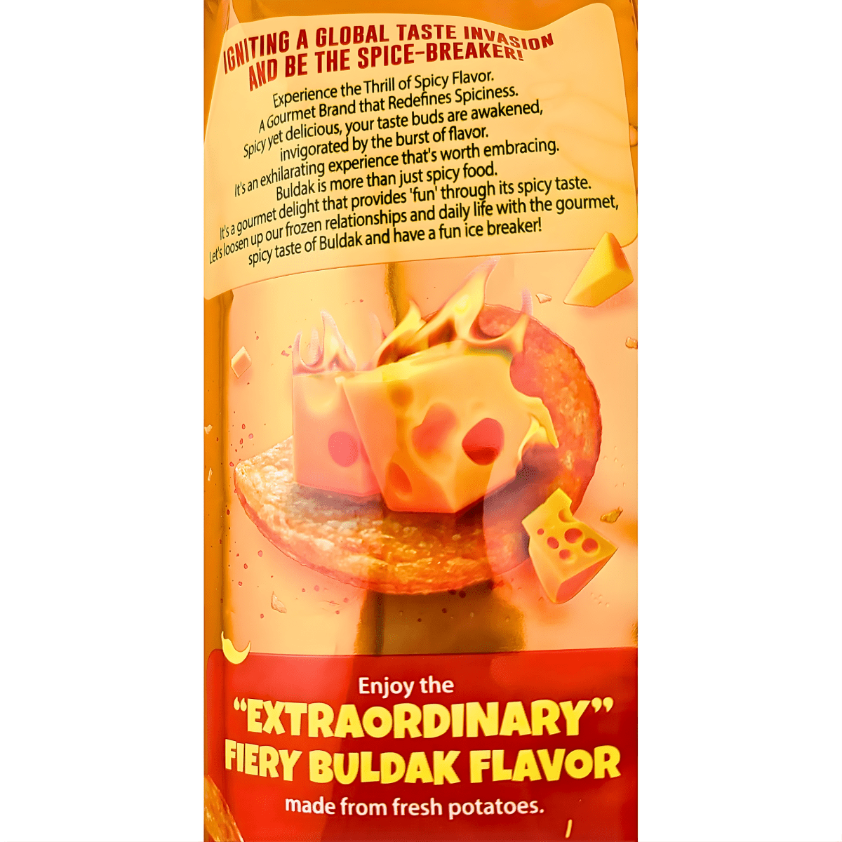 [SAMYANG] Buldak Potato Chips Quattro Cheese - 4.23oz - A&E Foodstore