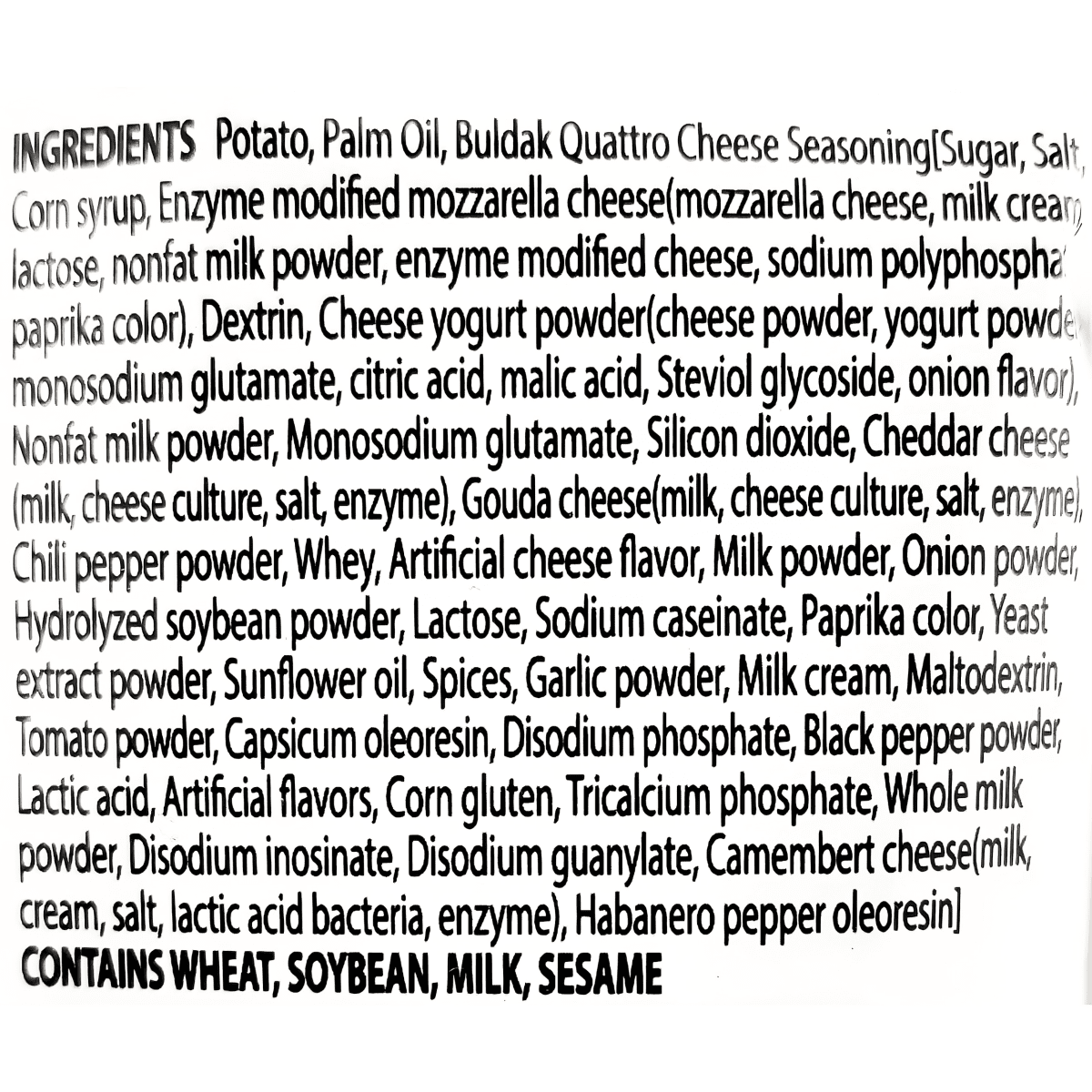 [SAMYANG] Buldak Potato Chips Quattro Cheese - 4.23oz - A&E Foodstore