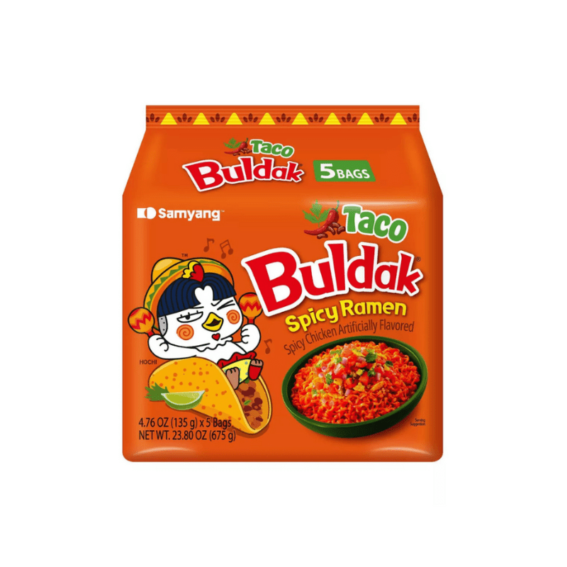 [Samyang] Buldak Taco Ramen Bags - 23.8 oz - A&E Foodstore