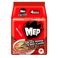 [SAMYANG] Mep Black Pepper Beef Ramen 4Bags - 440g - A&E Foodstore