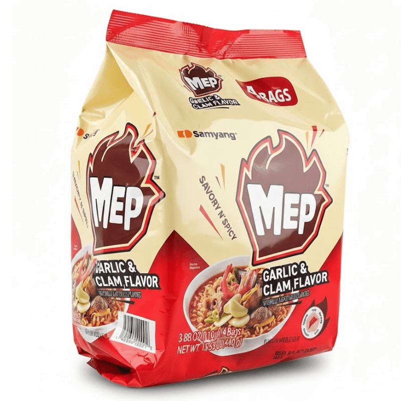 [SAMYANG] Mep Garlic Clam Ramen 4 Packs - 440g - A&E Foodstore