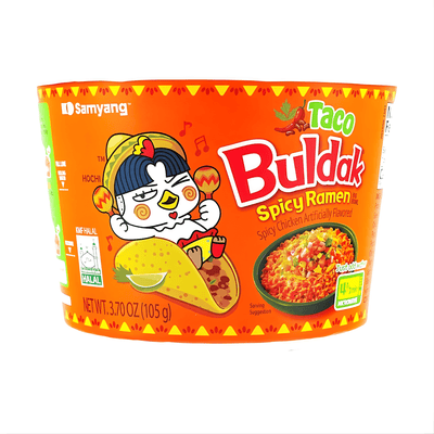 [SAMYANG] Taco Buldak Spicy Ramen Noodles - 3.7oz - A&E Foodstore