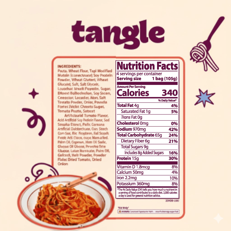 [SAMYANG] Tangle Chunky Tomato Pasta - 4 x 105 g - A&E Foodstore